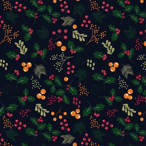 Christmas Patterns Design by Fran.illus