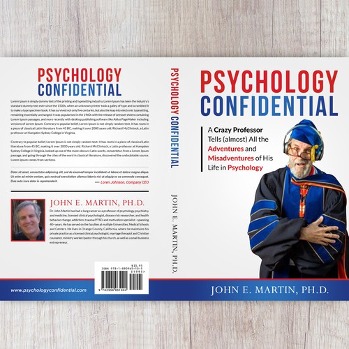 Cover for book on funny stories about a psychology professor's experiences with students and clients Design by Platinumedia