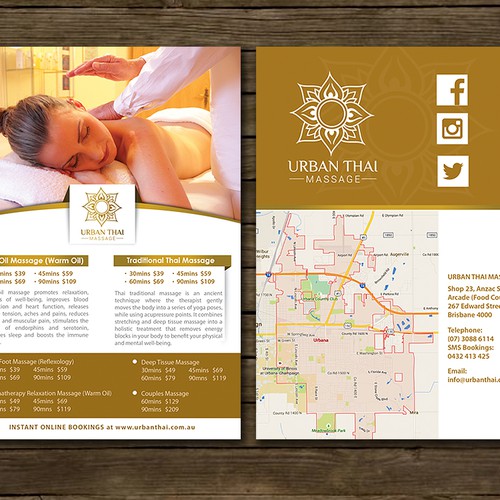 Attractive Thai Massage Handouts For Urban Thai Poster Contest