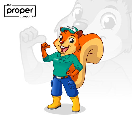 Friendly Squirrel Mascot Design by ridjam