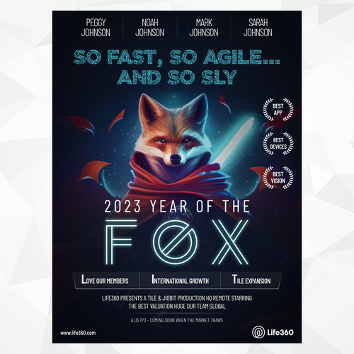 Life360 2023 Year of the Fox Poster Design by Anurag D. Designer