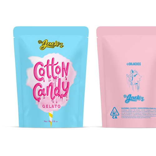 Cotton Candy gelato cannabis bag Design by bcra