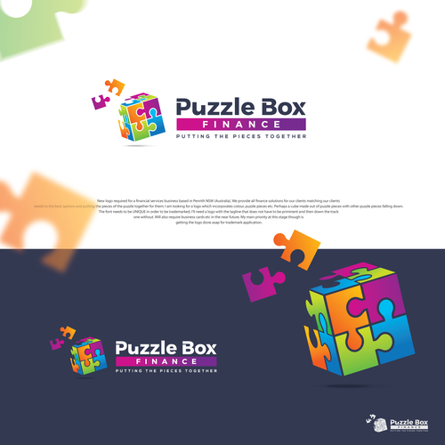 Design a fun Puzzle Box design that stands out of the crowd! Design by uxboss™