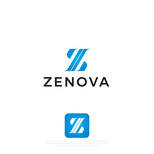 Zenova Logo: Revolutionary suite of health and wellness mobile apps Design by gotchagraphicsdotcom