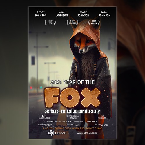 Life360 2023 Year of the Fox Poster Design by MeDesign✦