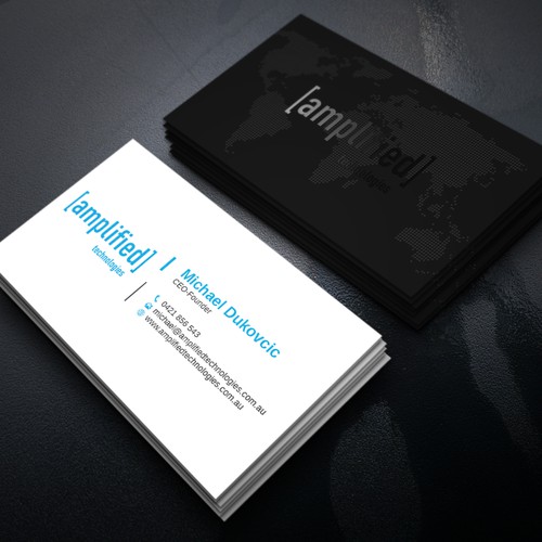 Tech company business card design Design by DesignsTRIBE