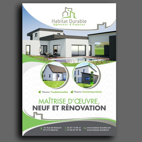 Flyer Affiche Constructeur De Maisons Postcard Flyer Or Print Contest 99designs