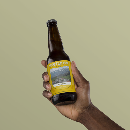 My new beer label with a small illustration for my micro brewery Sarganserbräu Design by tommmmm