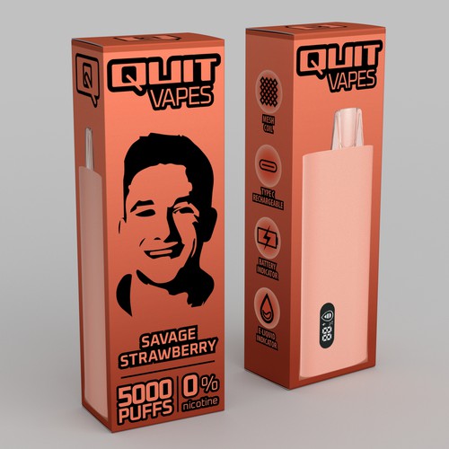 Quit Vape Package for disposable vape device Design by Fajar Juliandri