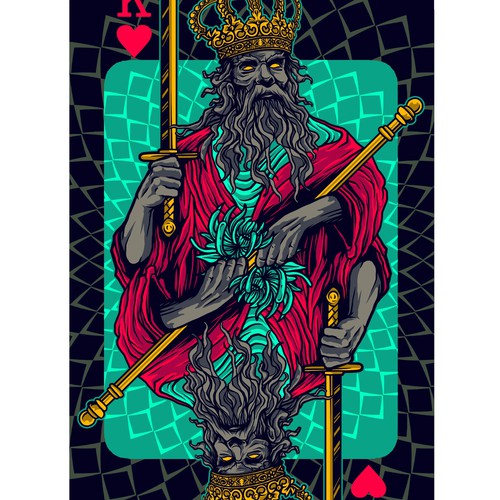 We want your artistic take on the King of Hearts playing card Diseño de Dope Hope