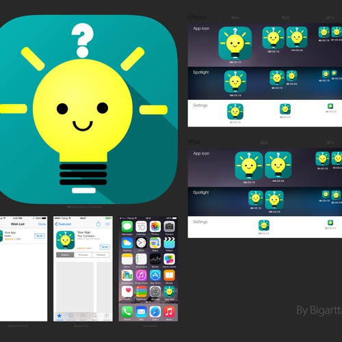 Create an visually stunning app icon to attract young kids (to a wholesome app!) Design by bigartta