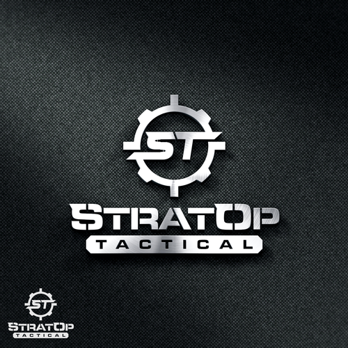 Tactical gun and gear company logo design | StratOp Tactical Design by Brainfox