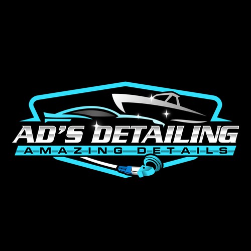 Fun & Professional Logo for established mobile car and boat detailing company Design by ⭐Biloo⭐