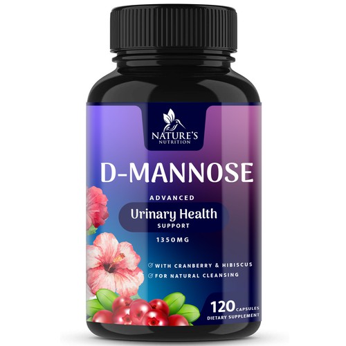 Colorful D-Mannose Design Needed for Nature's Nutrition Design by R O S H I N