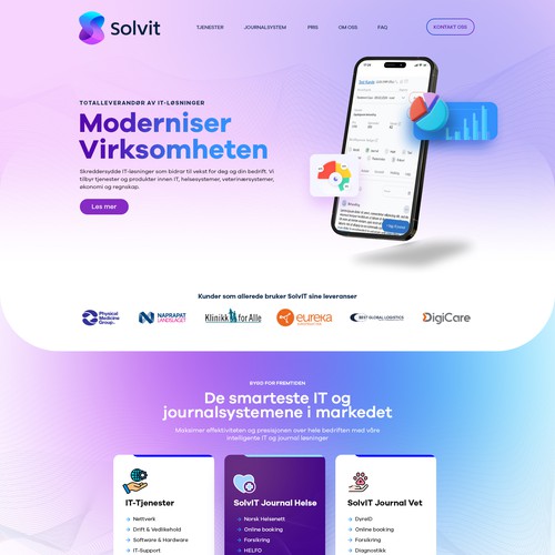 Design a new wordpress theme for an IT company in Norway Design by Timefortheweb