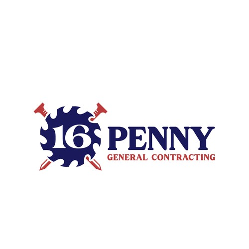 "16-Penny" Vintage Badge-Style Construction Logo Design by Arfian Huda