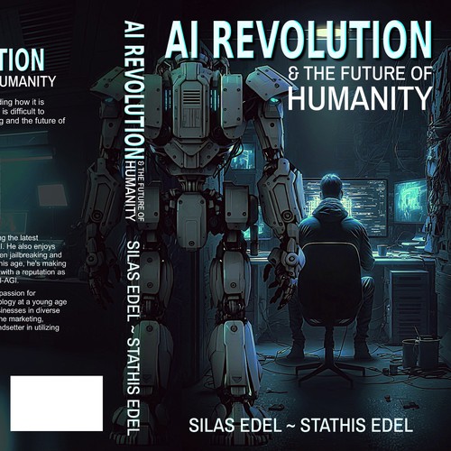 Futuristic AI Book Cover - AI vs Humans/Dark Design by SusansArt