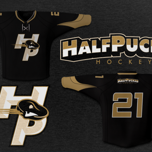 Logo for hockey team jersey - funny / creative - team name 'half