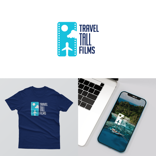 Minimalist logo for what I do: create travel films in vertical format. Design por ORANGGO