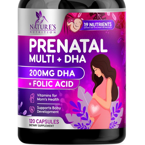 Prenatal Vitamins Label Design needed for Nature's Nutrition Diseño de rembrandtjurin