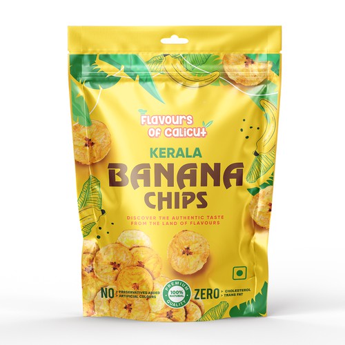 Diseño de Package Design for Banana Chips de Design_byMe