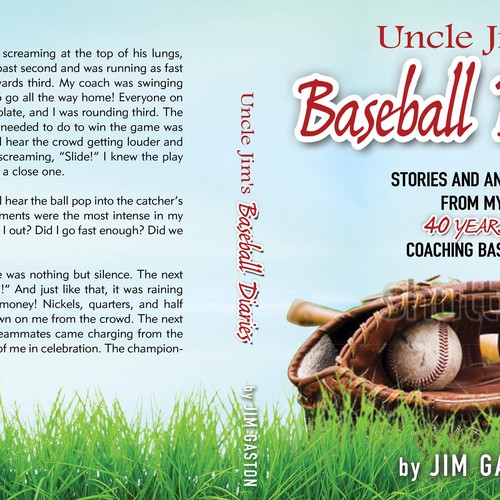 Little league baseball book cover Design by LilaM