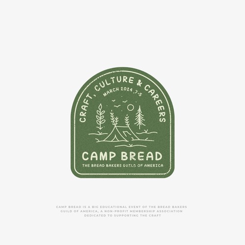 Seeking a playful and evocative logo for Camp Bread--an event for professional bakers Design by GIRA.