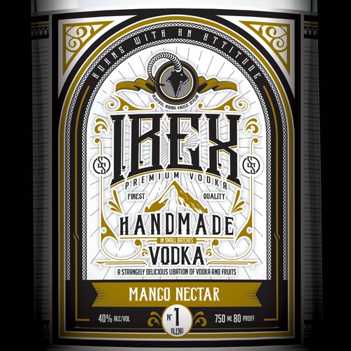 Vodka label - design a craft vodka. Diseño de J0taeMe_