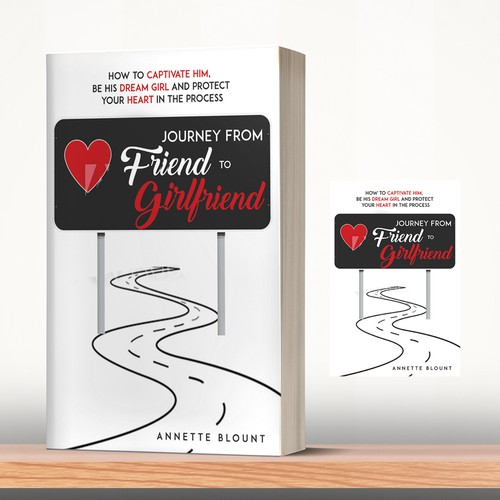 Design a book cover that is fun and playful to help single women experience love beyond friendship Design by libzyyy