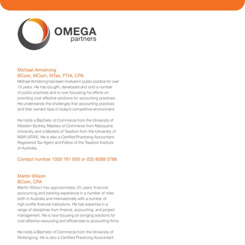 Brochure Design for an Outsourcing Company Design by Craig Steel
