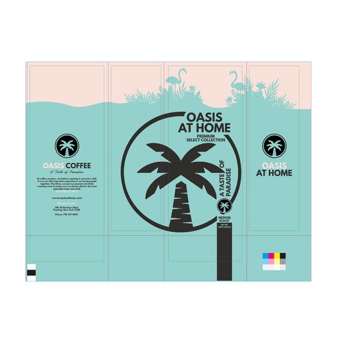 OASIS CAFE COFFEE BEAN PACKAGING DESIGN Design by ghielzact