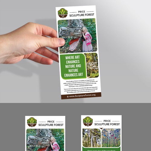 Enticing Rack Card for Unique and Fun Sculpture Park Nature Preserve Design by Krishna Arts