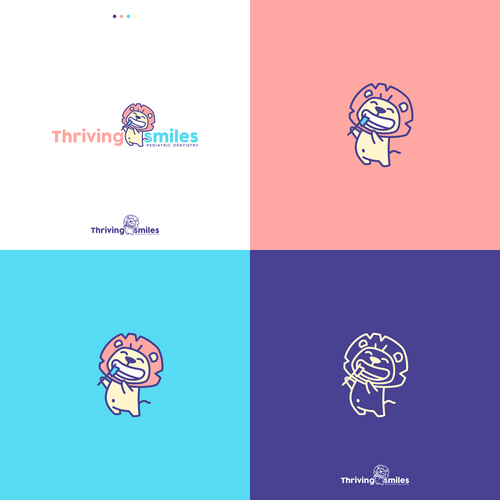 Looking for a modern, edgy, colorful pediatric dental logo that incorporates a lion. Professional yet fun. Does this exi Design by kiiga