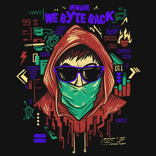 Shirtdesign "cybercrime" Design by -Z-