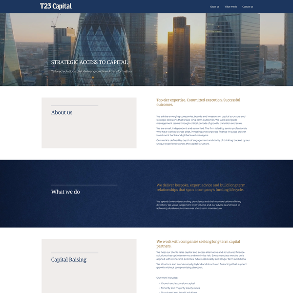 Institutional-Grade Web Design for Corporate Finance