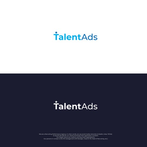 Design a modern, minimalistic logo for a Recruiting Performance Advertising Agency Design réalisé par GoldBanana