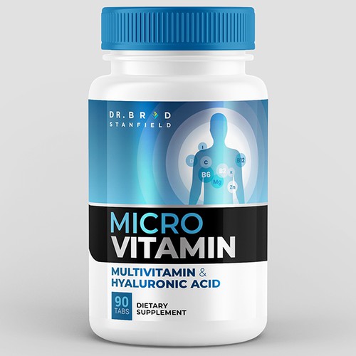 We Need a Vibrant and Scientifically-Inspired Label Design for MicroVitamin Design by Poroyo