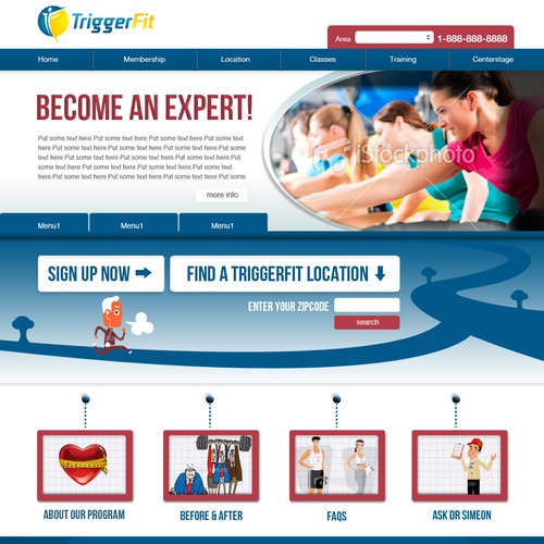 Website Design Wanted for TriggerFit! Diseño de Grace Andersson