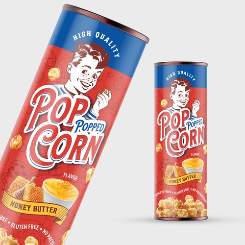 Premium Quality Popped Pop Corn Packaging Design by Davi Giolo ★