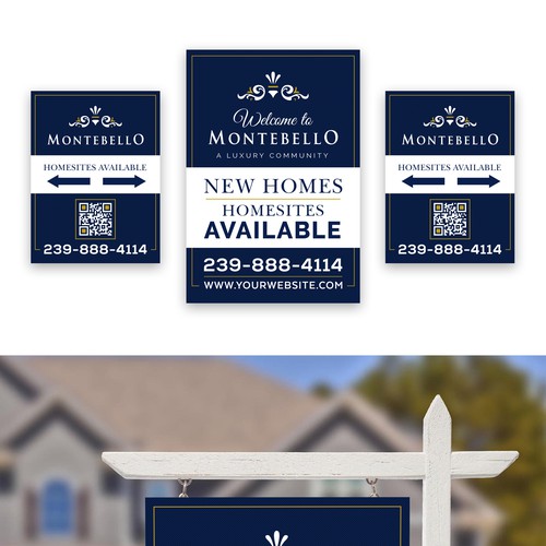 Upscale and Sophisticated New Homes for Sale - Signage Design by GraphicVersa
