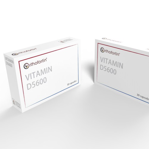 Box for Nutritional Supplement with Vitamin D Design by MZ.Studio