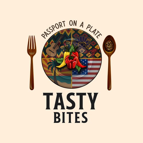 Design a Bold, Soulful Logo for Tasty Bites – Caribbean Meets Southern Comfort Design by HUSN ®️