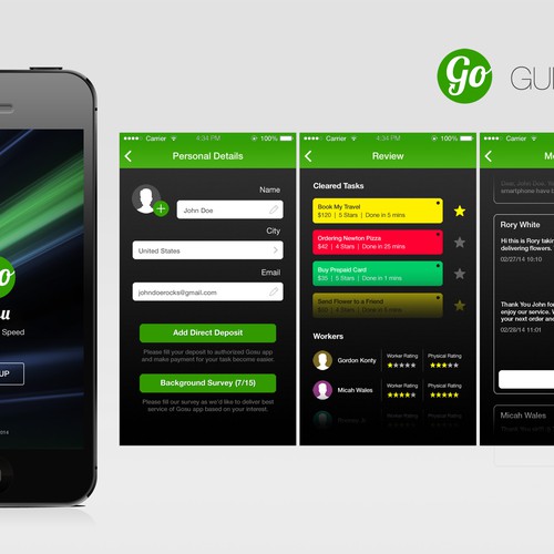 Luxury Errand running app - Design Uber concierge! Design by eLaeS