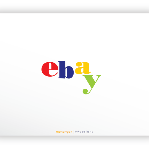 99designs community challenge: re-design eBay's lame new logo! Réalisé par menangan