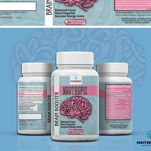 Premium "Store Brand" Looking Dietary Supplement Label Design For Our Rockstar Brand Design by Chris John'son