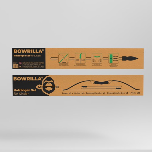 Create an unique craft / corrugated paper box packaging design for our new brand BOWRILLA® Design by Sasha Løft