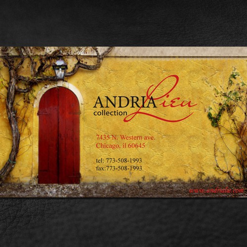 Create the next business card design for Andria Lieu Design by incanto_shine