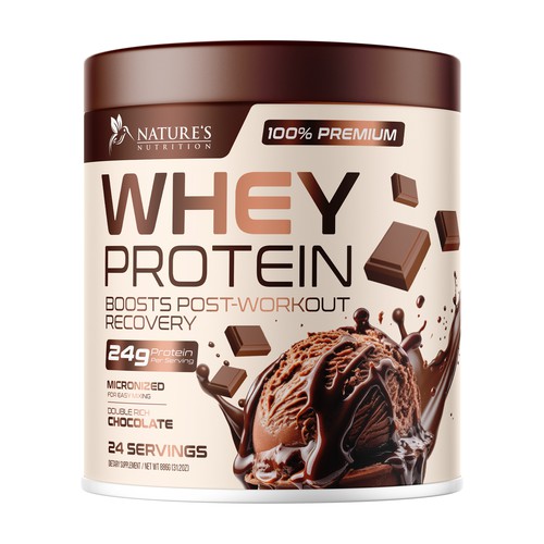 Tasty Whey Protein Chocolate Design Needed for Nature's Nutrition Design réalisé par UnderTheSea™