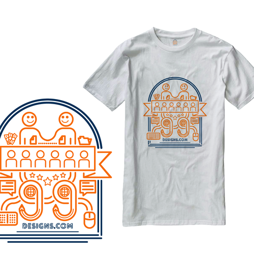 Create 99designs' Next Iconic Community T-shirt Design por cissy ( Qilart )