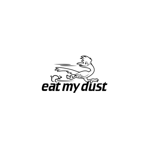 Running is Funning! Eat My Dust, a brand promoting the joy of running Design by pitulastman